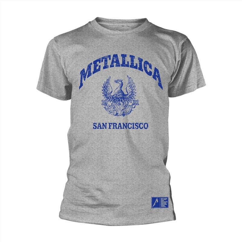 Metallica - College Crest - Grey - SMALL/Product Detail/Shirts