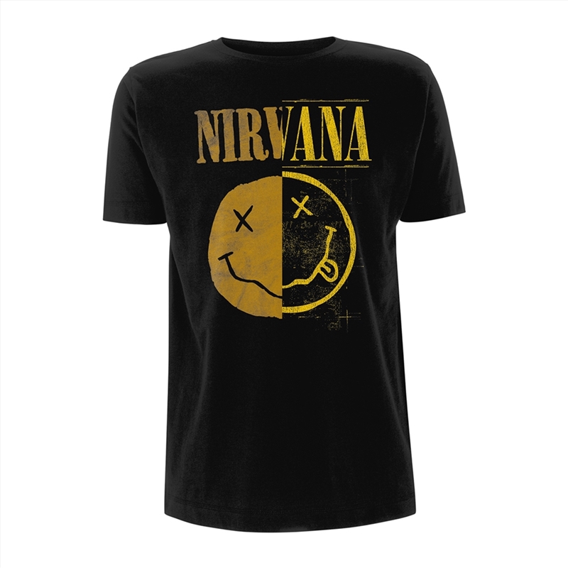 Nirvana - Spliced Smiley - Black - SMALL/Product Detail/Shirts