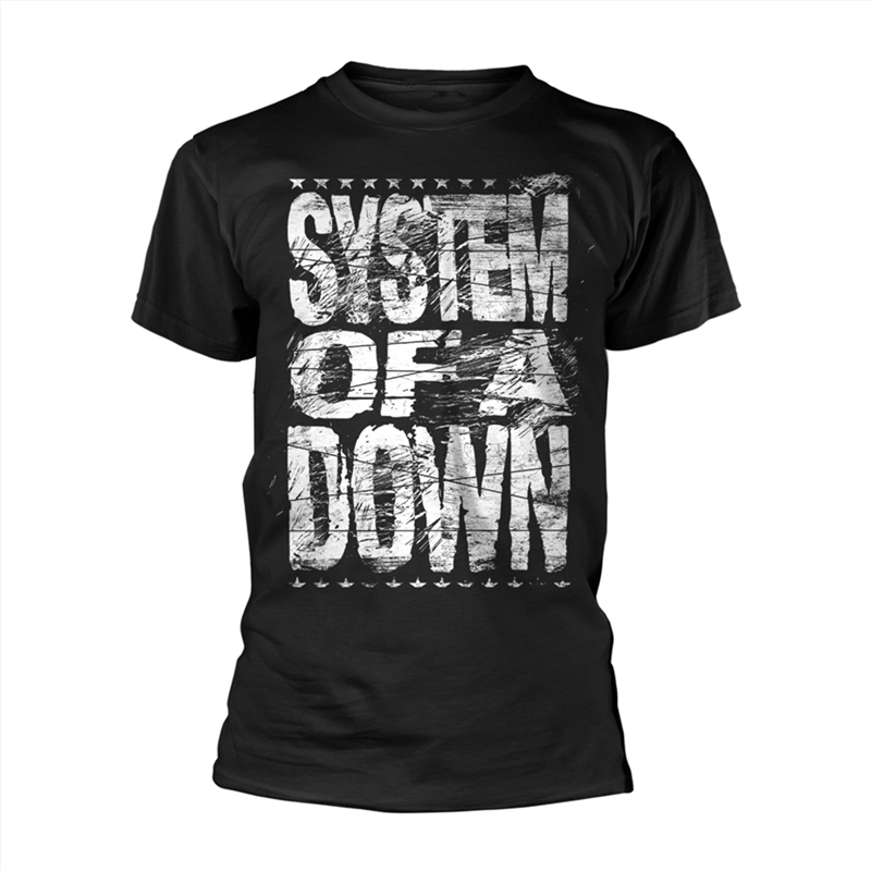 System Of A Down - Distressed Logo - Black - MEDIUM/Product Detail/Shirts