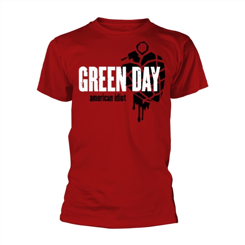 Green Day - American Idiot Heart Grenade - Red - XL/Product Detail/Shirts