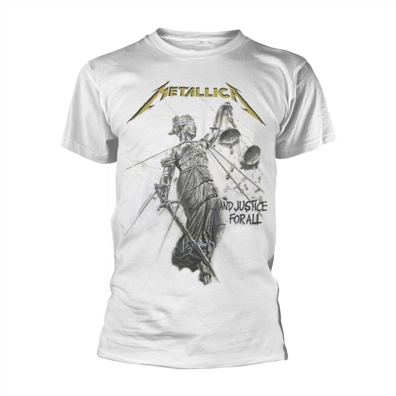 Metallica - And Justice For All - White - SMALL/Product Detail/Shirts