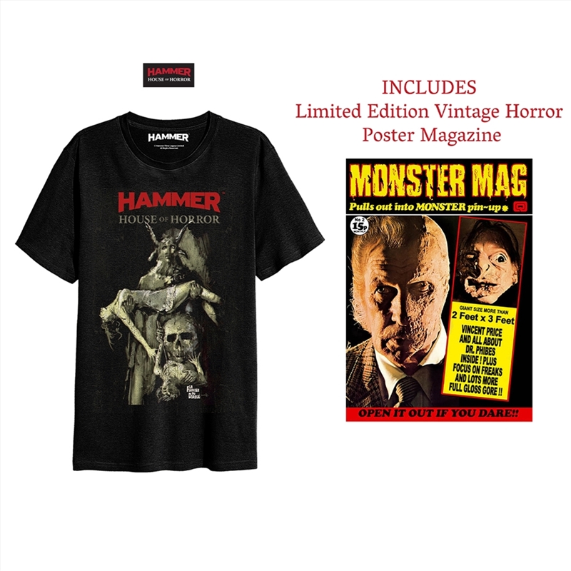 Hammer Horror - Hammer House Of Horror (Ts + Poster Mag Set) - Black - MEDIUM/Product Detail/Shirts