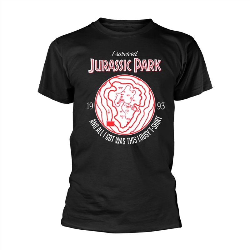 Jurassic Park - I Survived Jurassic Park - Black - SMALL/Product Detail/Shirts