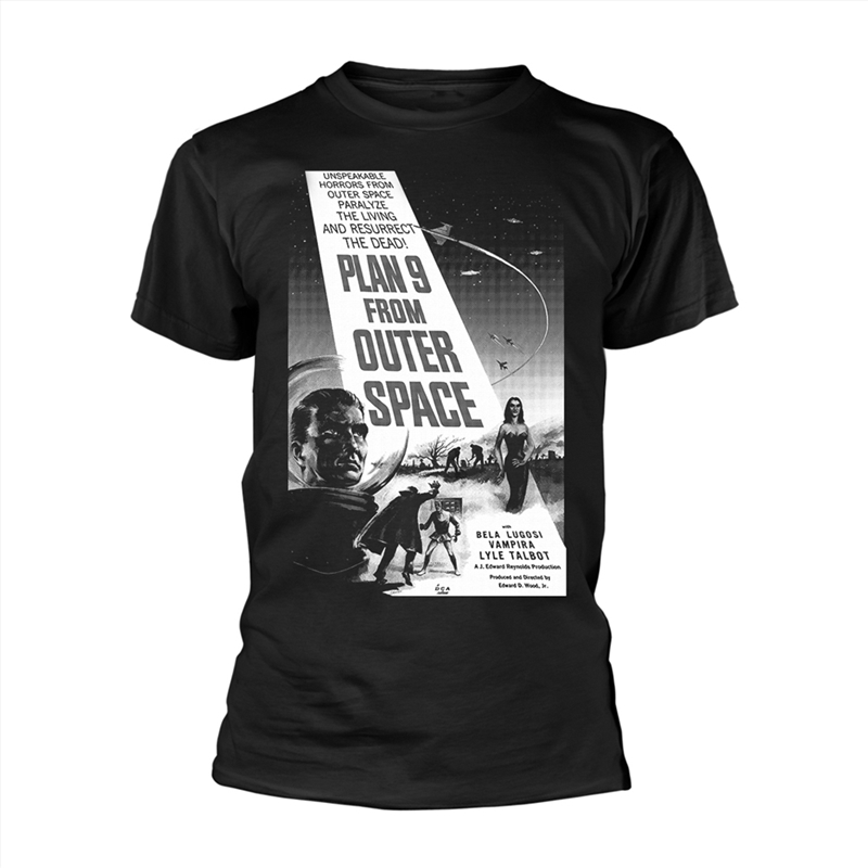 Plan 9 From Outer Space - Plan 9 From Outer Space - Poster (Black And White) - Black - MEDIUM/Product Detail/Shirts