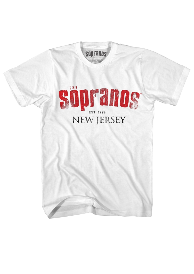 Sopranos, The - Sopranos New Jersey Logo - White - XXL/Product Detail/Shirts