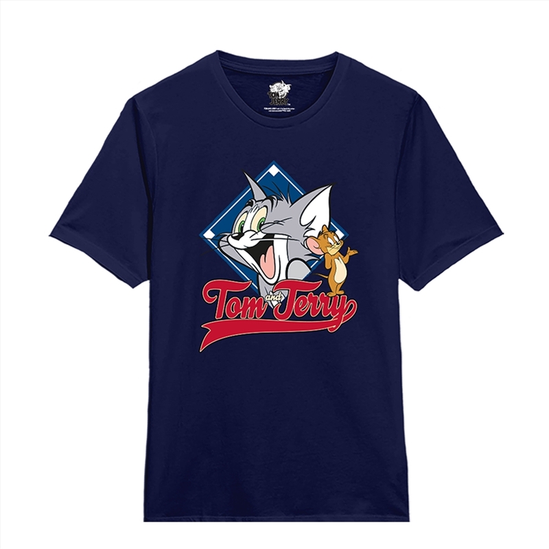 Tom And Jerry - Tom & Jerry Retro Classic - Blue - LARGE/Product Detail/Shirts