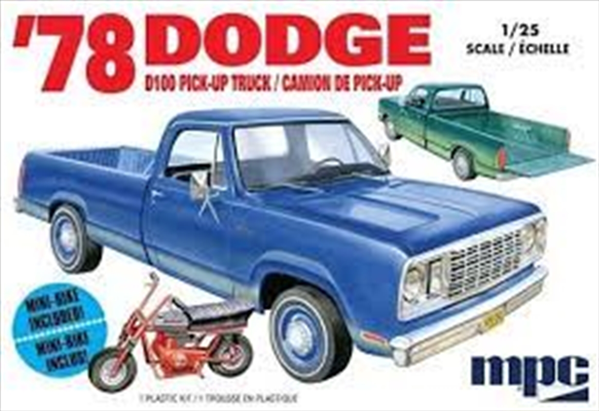 1:25 1978 Dodge D100 Custom Pickup 2T Plastic Kit/Product Detail/Figurines