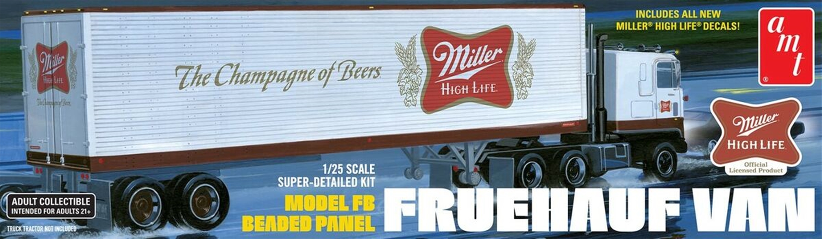 1:25 Fruehauf 40' Semi Trailer (Miller Beer) - Plastic Kit/Product Detail/Figurines