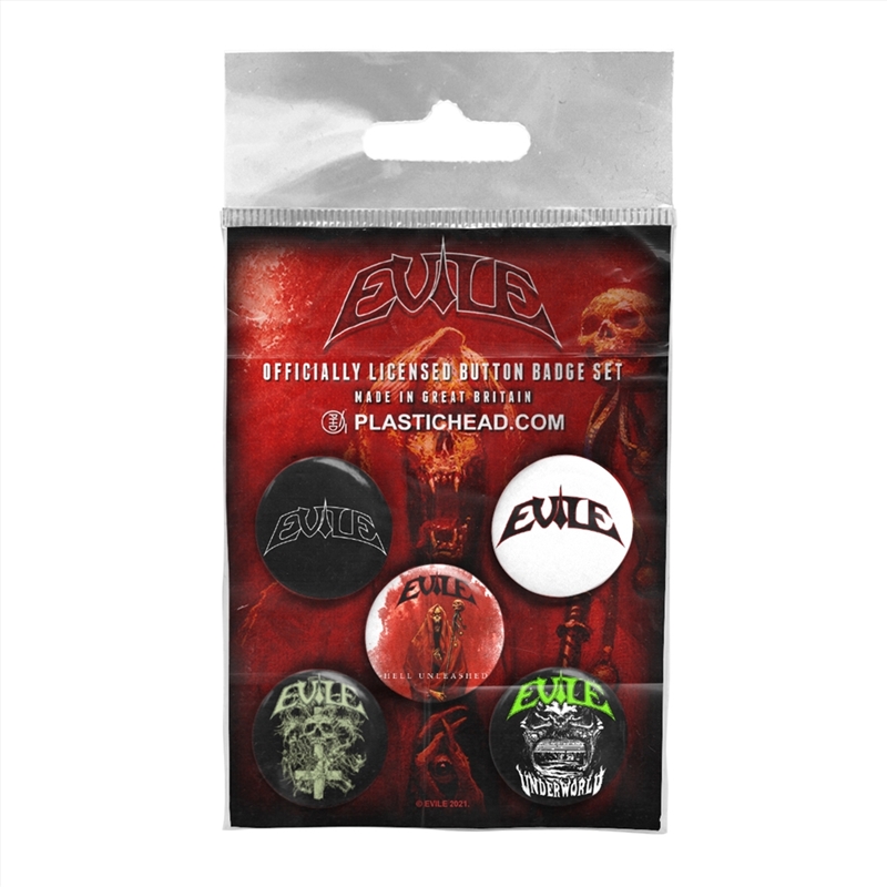 Evile Button Badge Set/Product Detail/Buttons & Pins