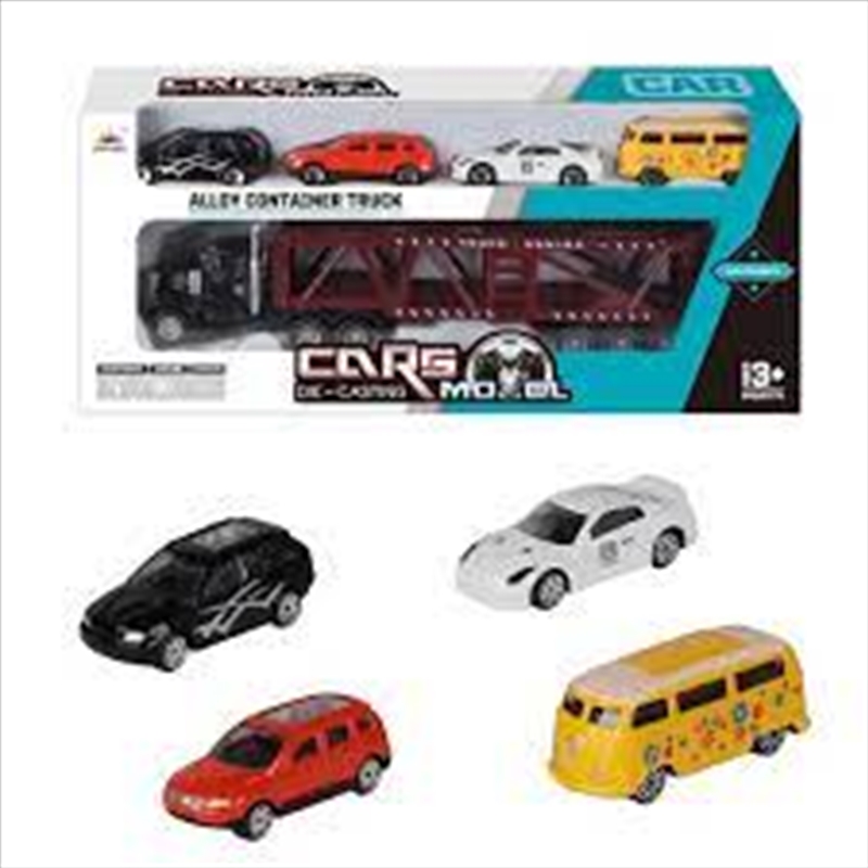 Car Carrier With 4 Diecast Cars (SENT AT RANDOM)/Product Detail/Toys