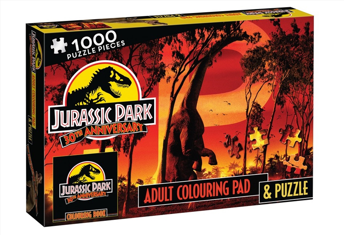 Jurassic Park 30th Anniversary: Adult Colouring Pad & Puzzle (Universal: 1000 Pieces)/Product Detail/Adults Colouring