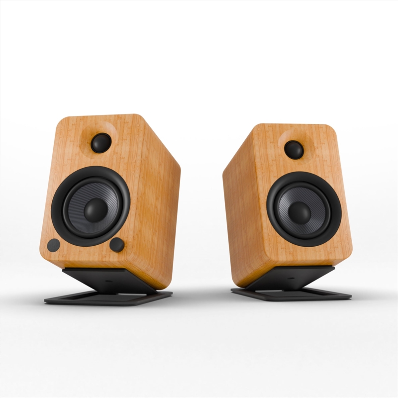 Kanto YU4 140W Powered Bookshelf Speakers with Bluetooth® and Phono Preamp - Pair, Bamboo with S4 Bl/Product Detail/Speakers