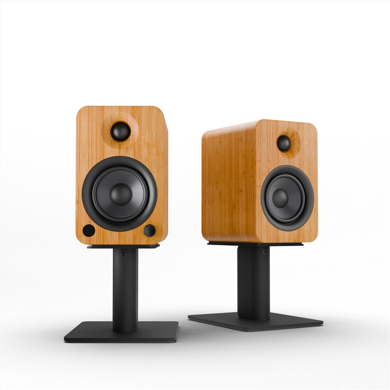 Kanto YU4 140W Powered Bookshelf Speakers with Bluetooth® and Phono Preamp - Pair, Bamboo with SP6HD/Product Detail/Speakers