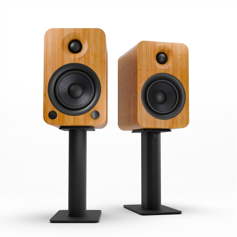 Kanto YU4 140W Powered Bookshelf Speakers with Bluetooth® and Phono Preamp - Pair, Bamboo with SP9 B/Product Detail/Speakers