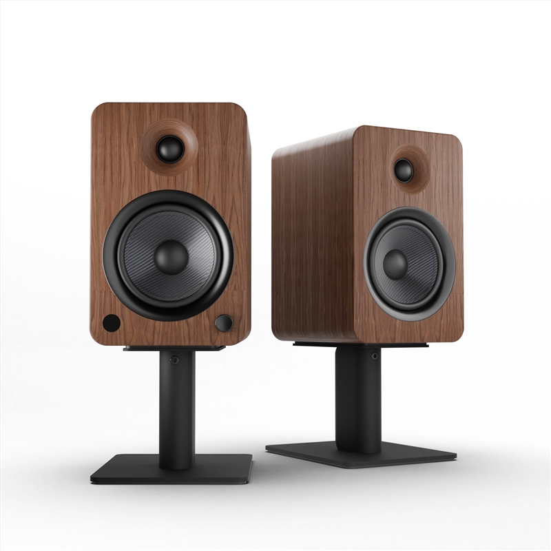 Kanto YU4 140W Powered Bookshelf Speakers with Bluetooth® and Phono Preamp - Pair, Walnut with SP6HD/Product Detail/Speakers