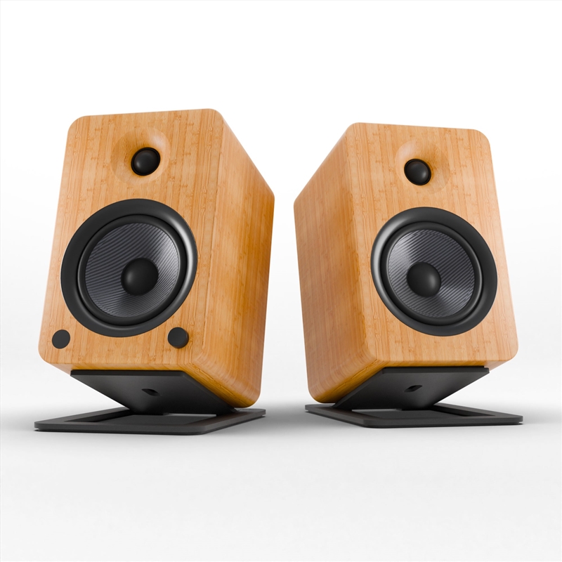 Kanto YU6 200W Powered Bookshelf Speakers with Bluetooth® and Phono Preamp - Pair, Bamboo with S6 Bl/Product Detail/Speakers