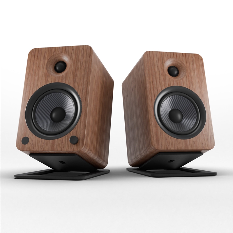 Kanto YU6 200W Powered Bookshelf Speakers with Bluetooth® and Phono Preamp - Pair, Walnut with S6 Bl/Product Detail/Speakers