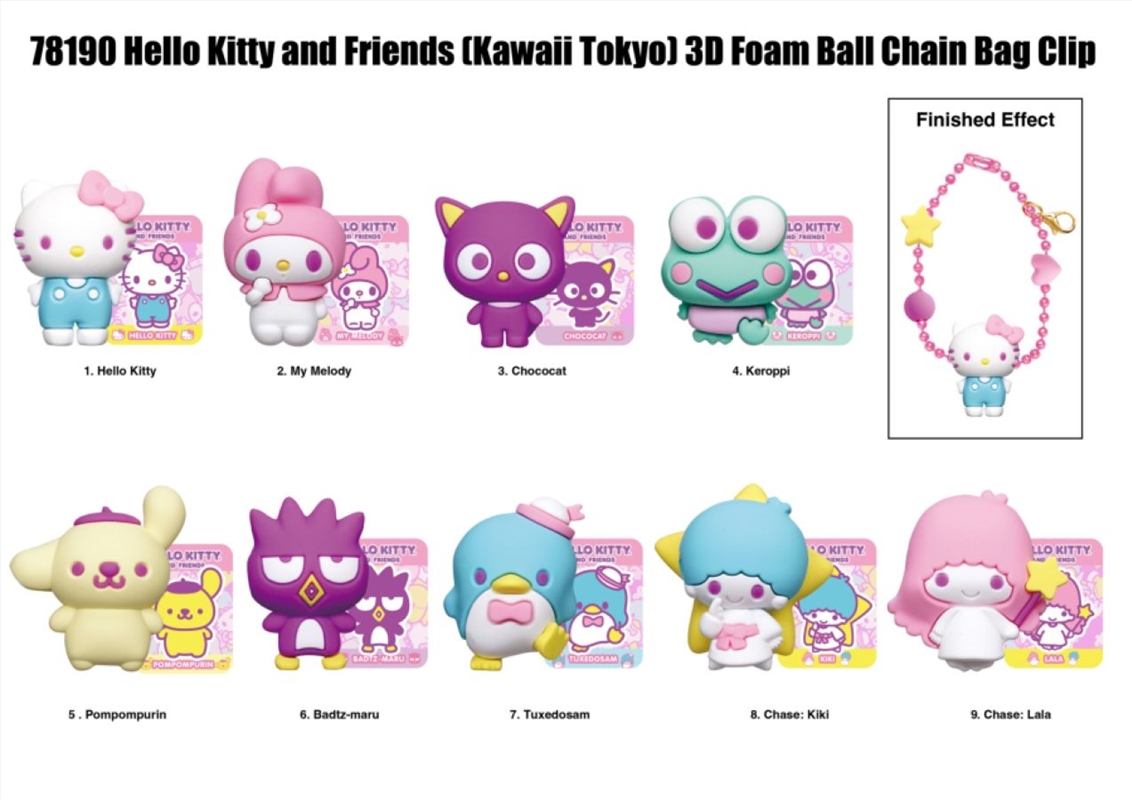 Hello Kitty - Figural Bag Clips Kawaii Tokyo Series (SENT AT RANDOM)/Product Detail/Bags