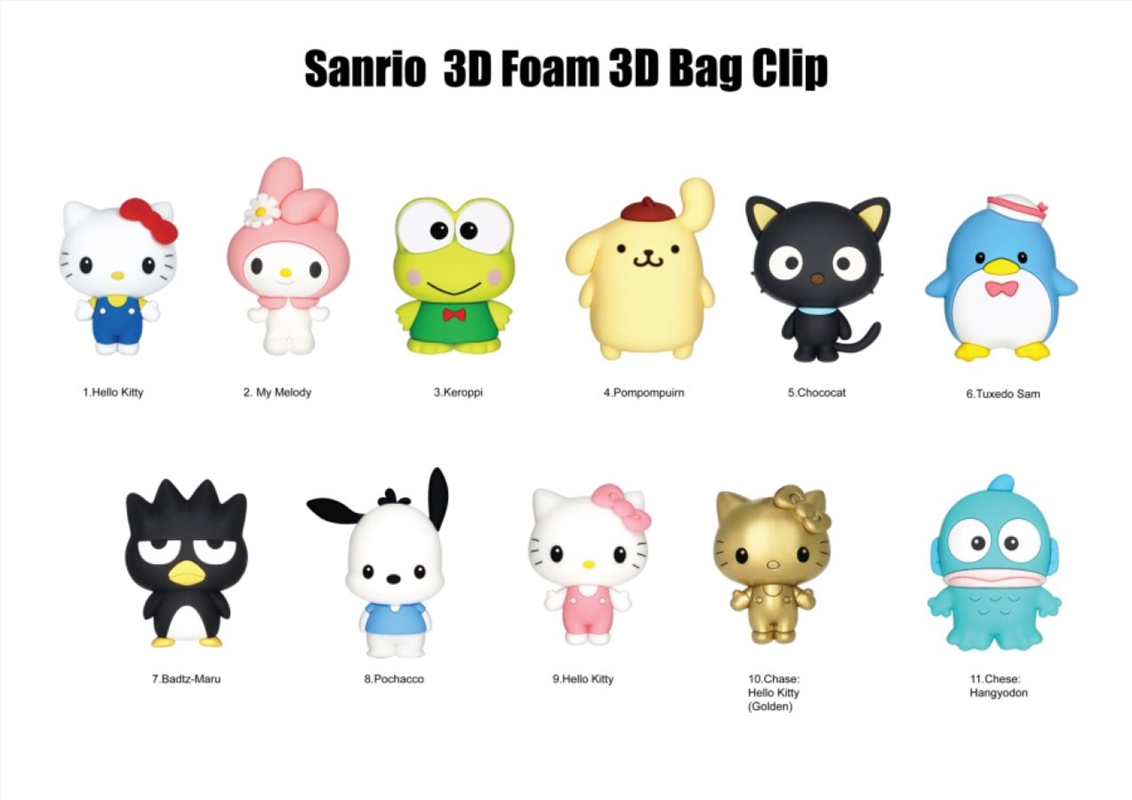 Hello Kitty - 3D Foam Bag Clips Series 1 Blind Bag (SENT AT RANDOM)/Product Detail/Bags