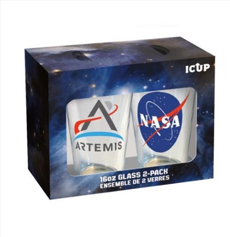 NASA Glass Pint Glass Set (2-Pack / 16oz)/Product Detail/Drinkware