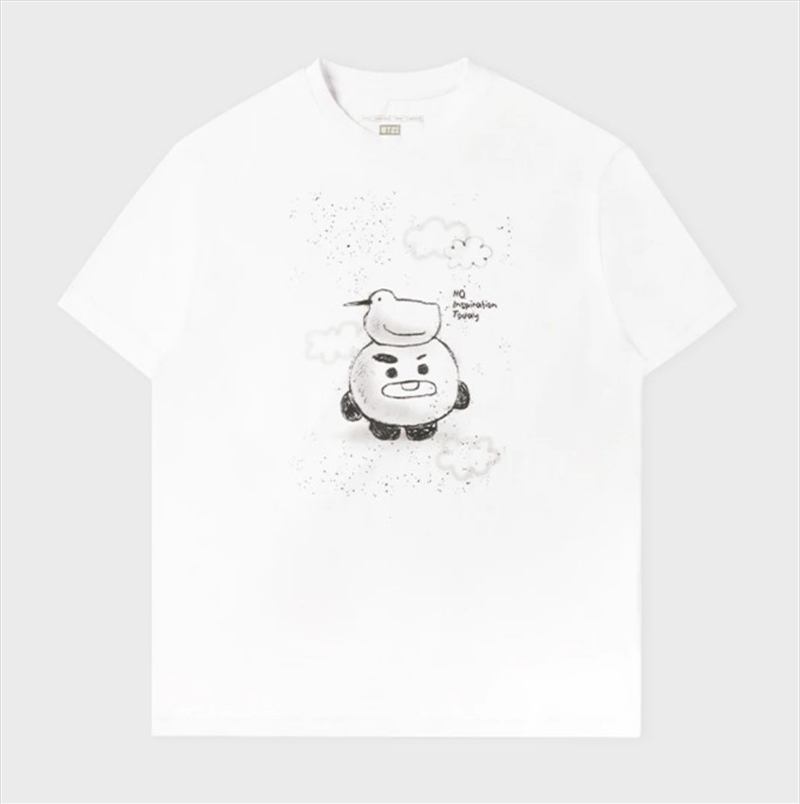 Bt21 Basic Drawing Short Sleeve Tshirt White Shooky M/Product Detail/KPOP Merch