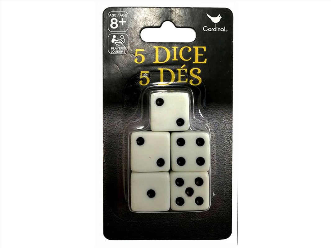 Dice: Pack Of 5 16mm (Cardinal)/Product Detail/Dice Games