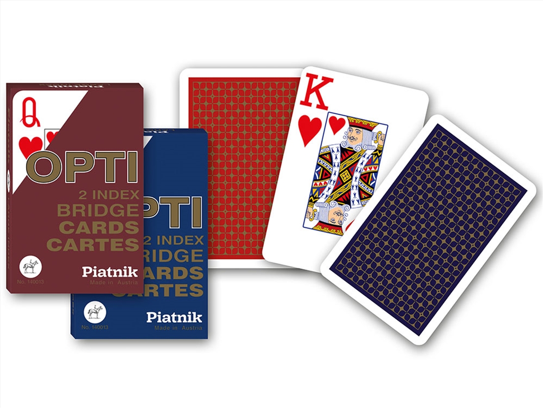 Opti Bridge Large Index Single Deck/Product Detail/Card Games