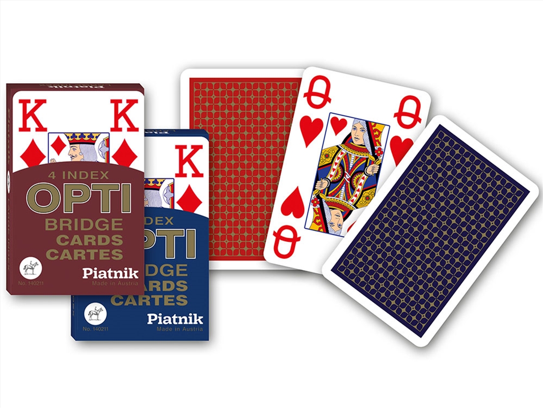 Opti Bridge Large 4 Index Single Deck/Product Detail/Card Games