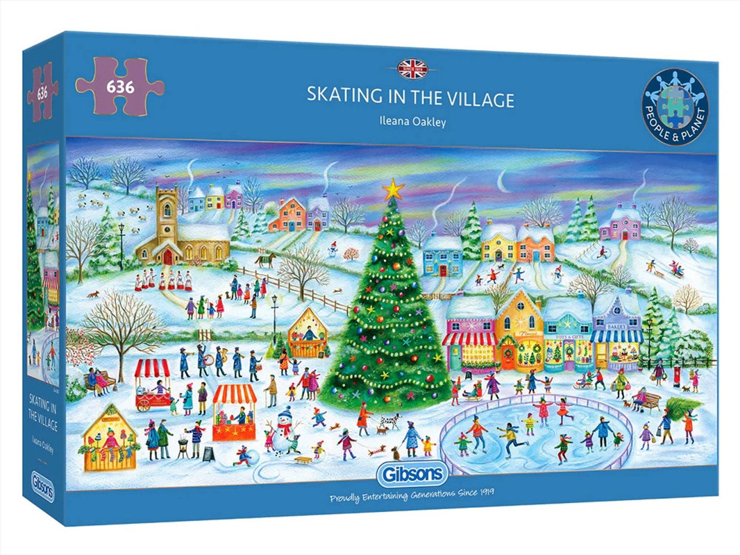 Skating In The Village 636pc/Product Detail/Jigsaw Puzzles