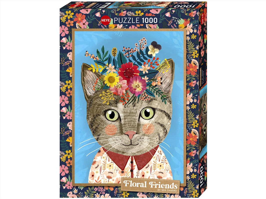 Floral Friends, Pretty Feline/Product Detail/Jigsaw Puzzles