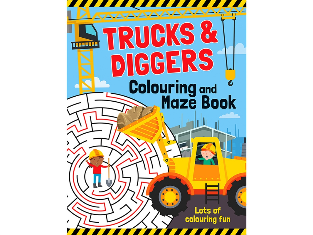 Trucks Diggers Colouring/Maze/Product Detail/Kids Activity Books