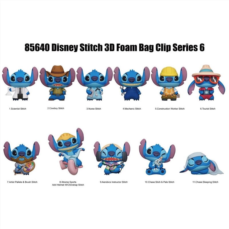 Lilo & Stitch - 3D Foam Bag Clips (Series 6) Blind Bag (SENT AT RANDOM)/Product Detail/Keyrings