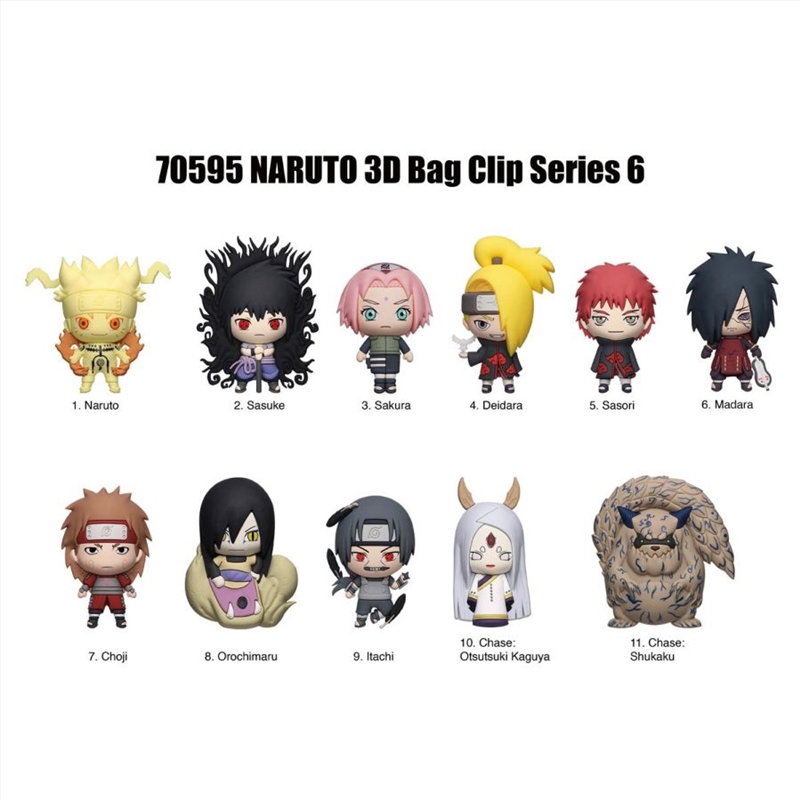 Naruto - 3D Foam Bag Clips (Series 6) Blind Bag (SENT AT RANDOM)/Product Detail/Keyrings