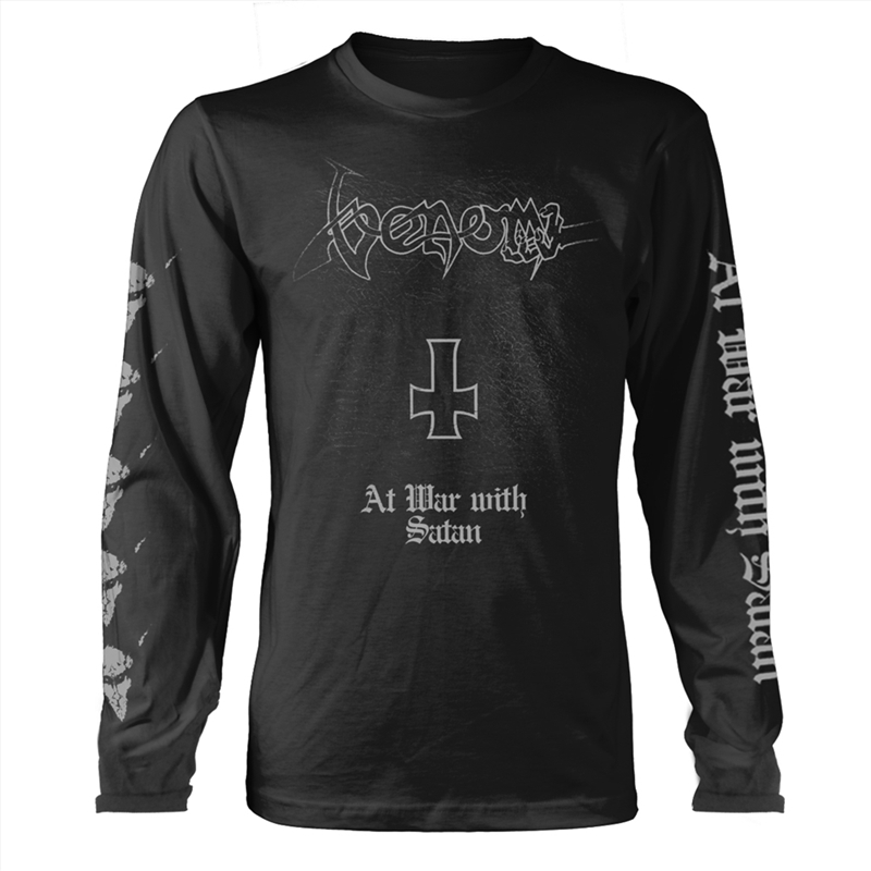 At War With Satan - Black - MEDIUM/Product Detail/Shirts