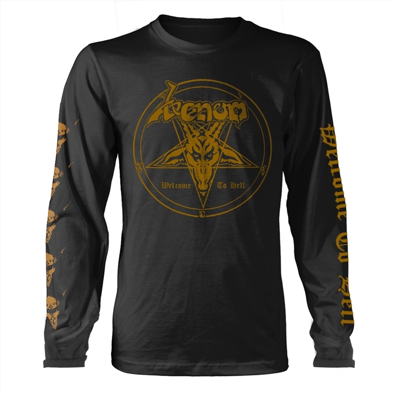 Welcome To Hell (Gold) - Black - LARGE/Product Detail/Shirts