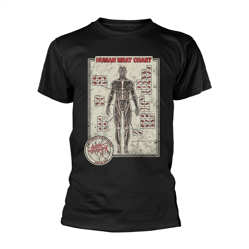 Human Meat Chart - Black - LARGE/Product Detail/Shirts