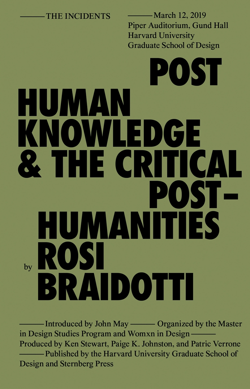 Posthuman Knowledge and the Critical Posthumanities/Product Detail/Arts & Entertainment