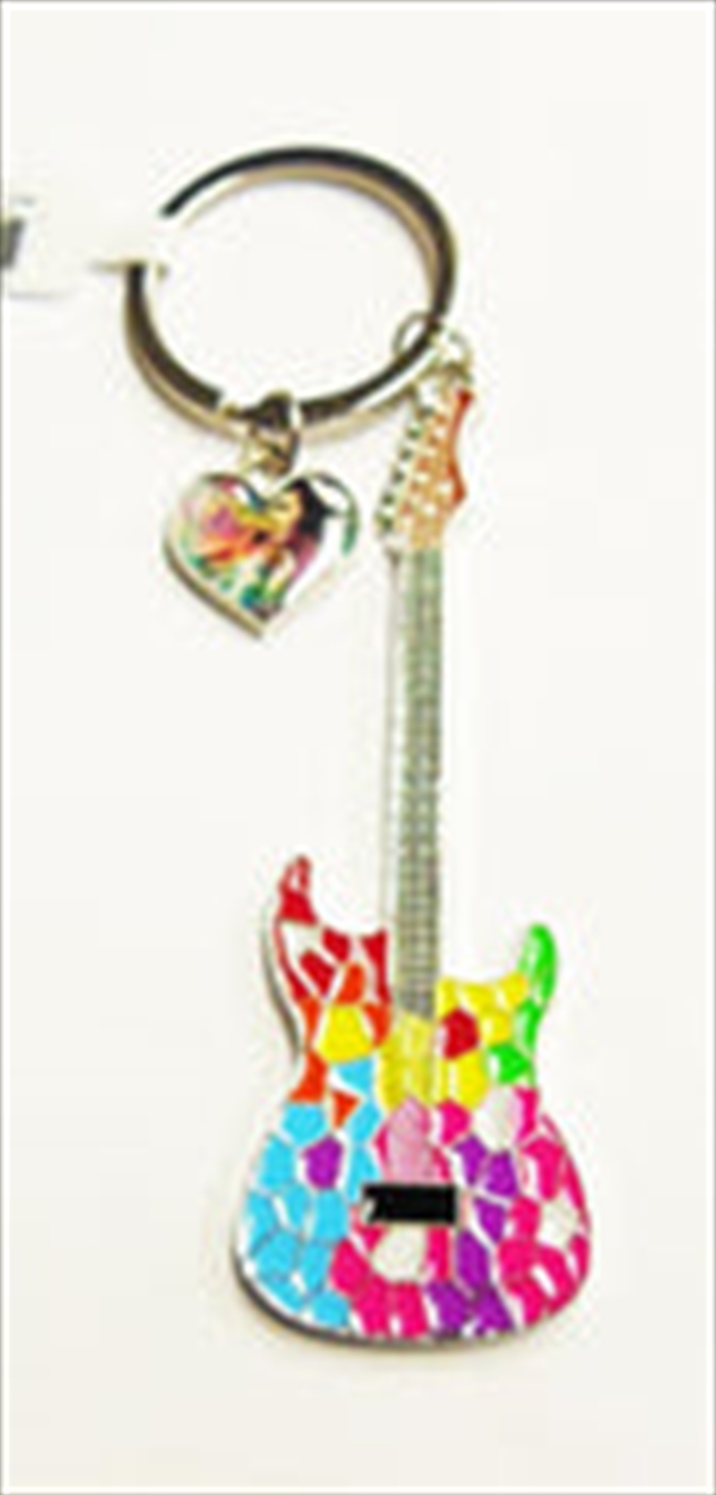 Elvis Key Chain Mosaic Guitar w/Charm/Product Detail/Keyrings