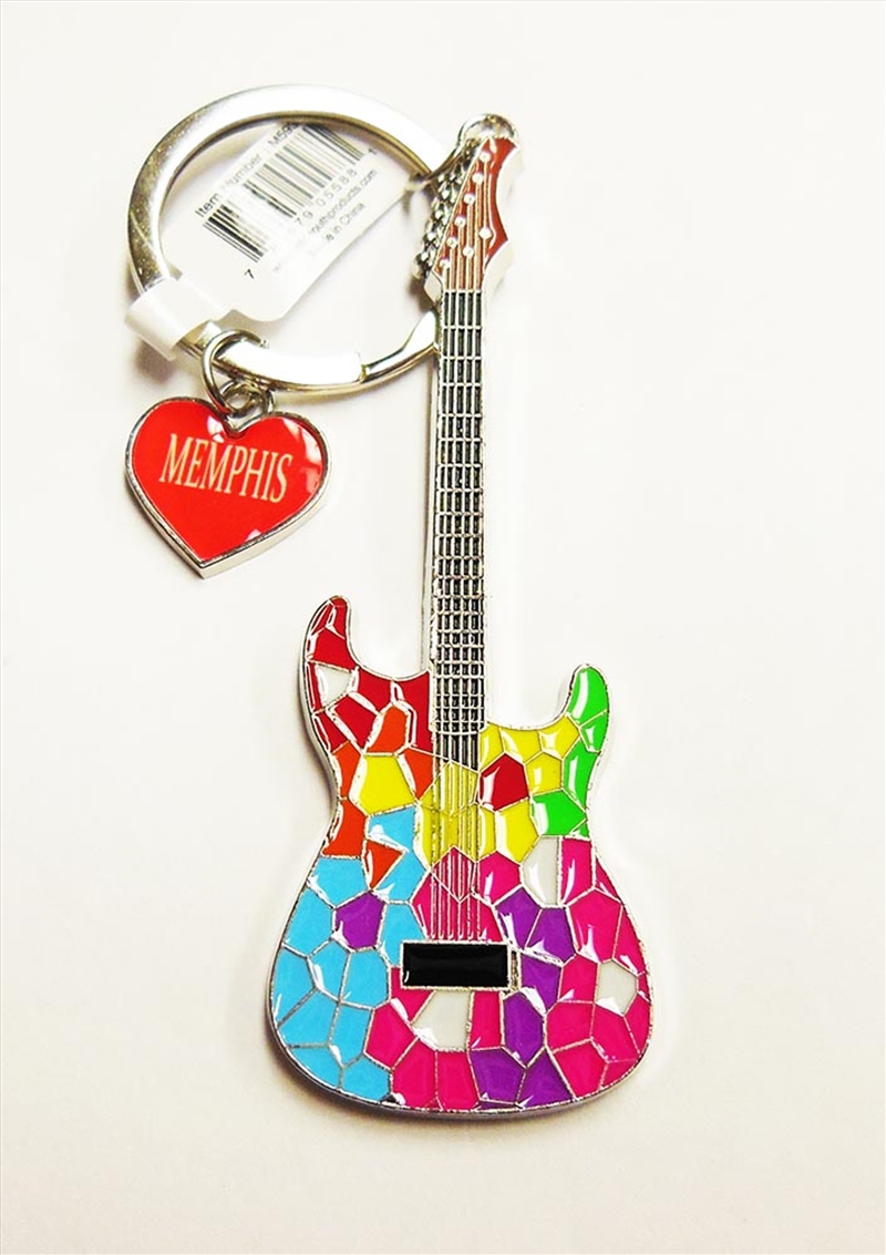 Memphis Key Chain Guitar Mosaic Asrtd/Product Detail/Keyrings