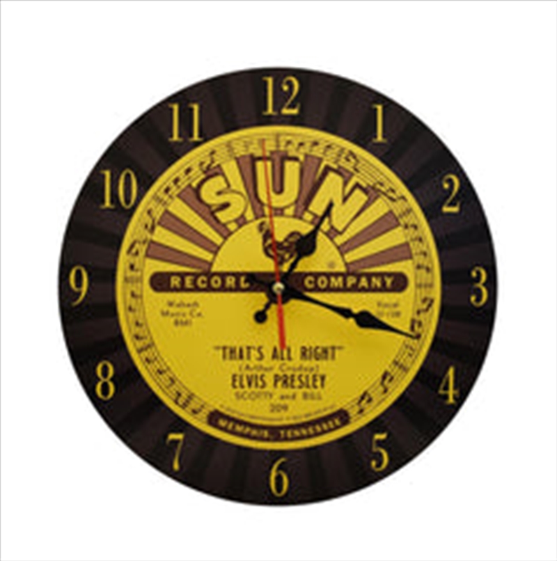 Sun Records Clock Elvis All Right/Product Detail/Clocks