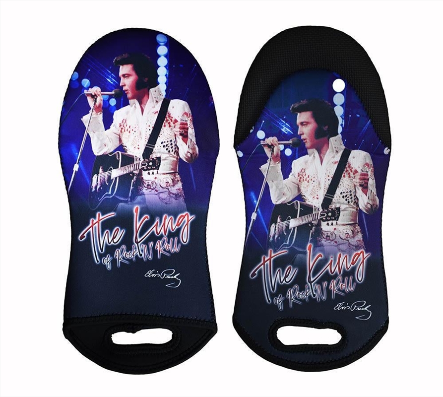 Elvis Oven Mitt The King Blue w/Wht Jumpsuit/Product Detail/Kitchenware