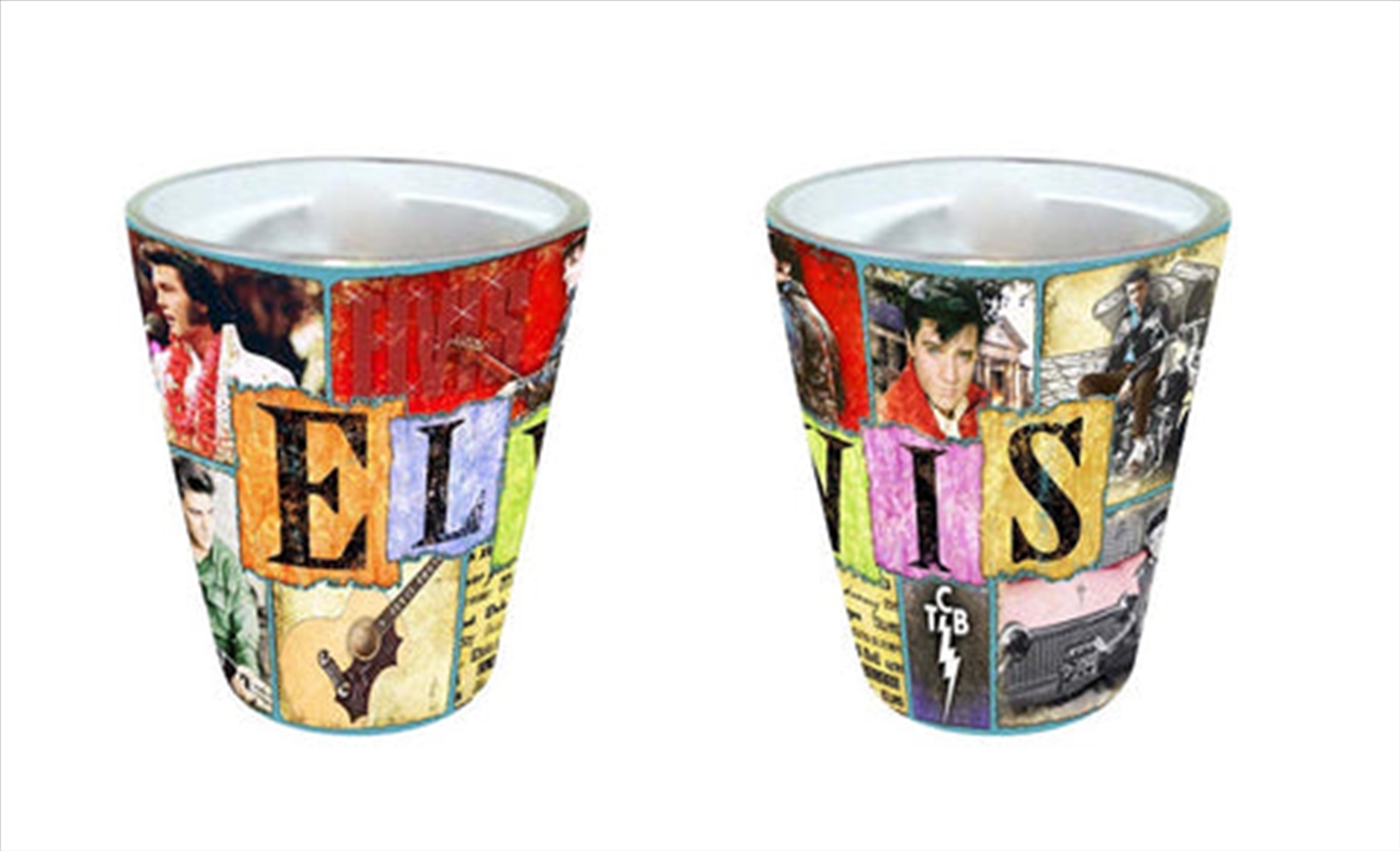 Elvis Shot Glass Multi Images Teal/Product Detail/Flasks & Shot Glasses