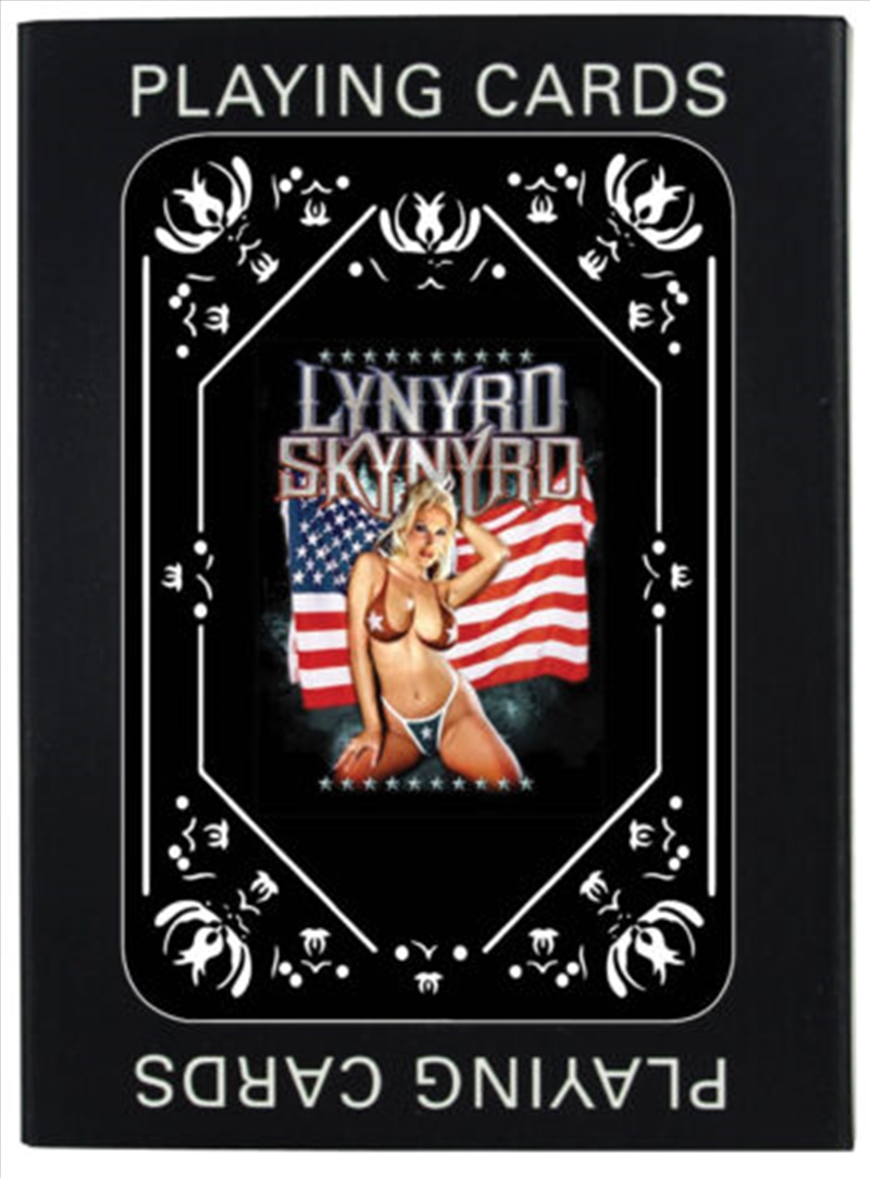 Lynyrd Skynyrd Girl with flag Playing Cards in Tin/Product Detail/Card Games