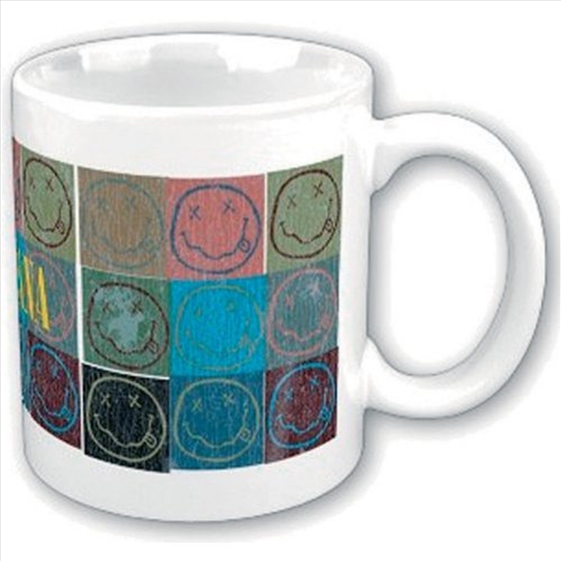 Nirvana Boxed Standard Mug: Distressed Smiley Blocks/Product Detail/Mugs