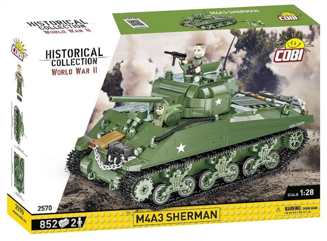 World War 2 - M4A3 Sherman (852 Piece Kit)/Product Detail/Figurines