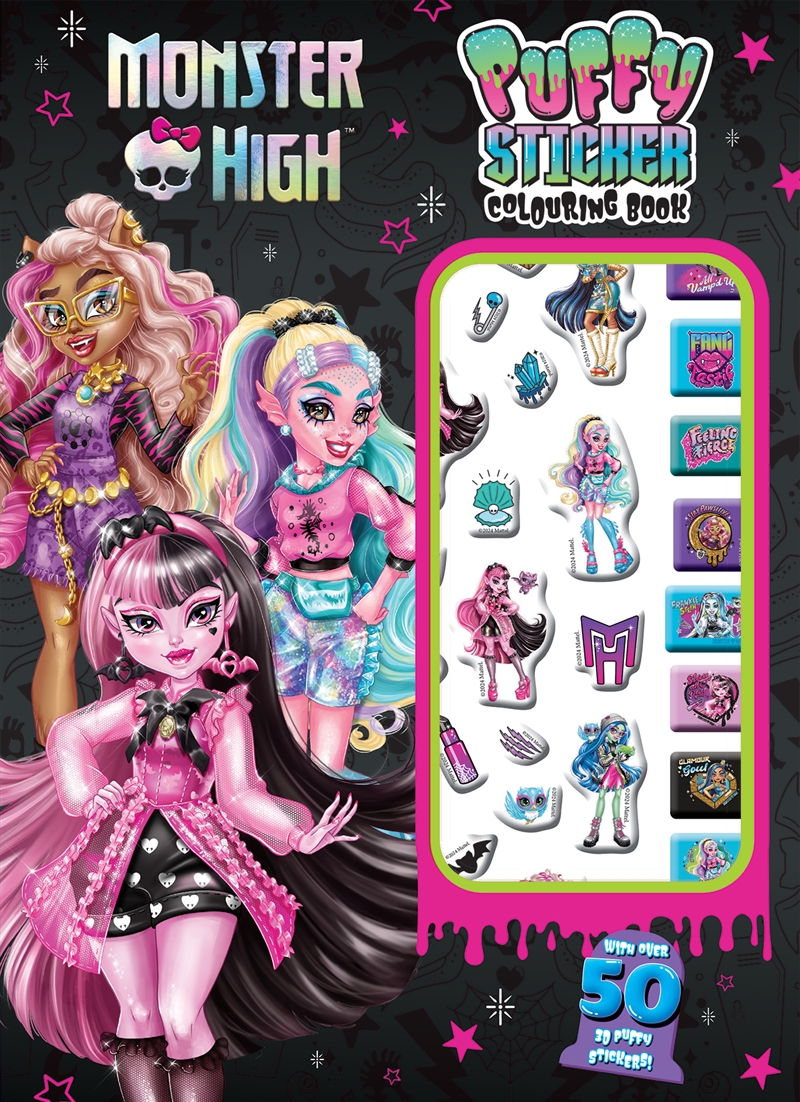 Monster High: Puffy Sticker Colouring Book (Mattel)/Product Detail/Kids Colouring