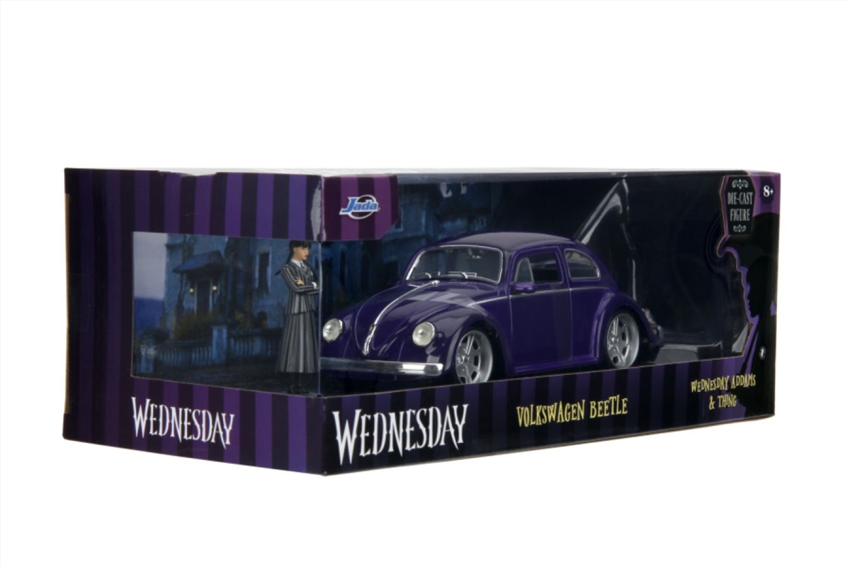 Wednesday (TV) - VW Beetle (with Wednesday) 1:24 Scale Diecast Vehicle/Product Detail/Figurines