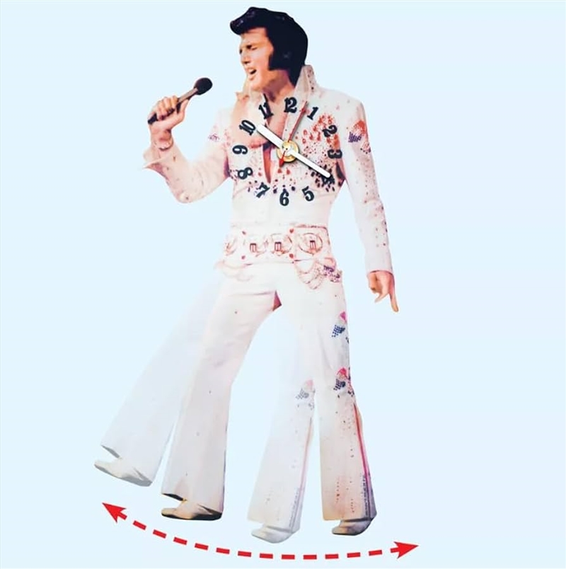 Elvis Clock Swinging Legs White Jumpsuit/Product Detail/Clocks