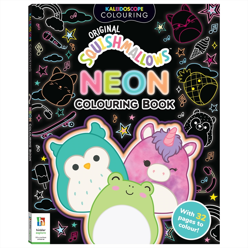 Kaleidoscope Squishmallows Neon Colouring Book/Product Detail/Kids Colouring