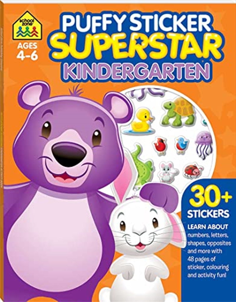 School Zone Puffy Sticker Superstar: Kindergarten/Product Detail/Kids Activity Books